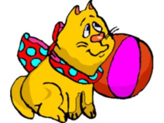 Sticker Custom Preview Image #020561 Animals Cartoons Kittenwith Bow