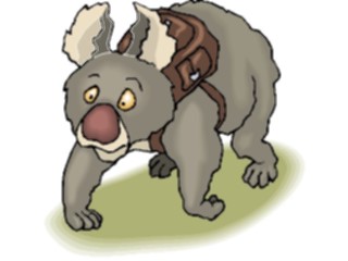 Sticker Custom Preview Image #020572 Animals Cartoons Koala Hiking