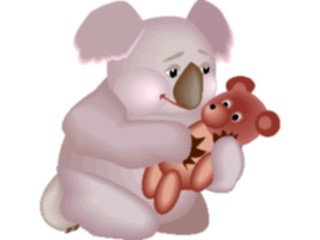 Sticker Custom Preview Image #020575 Animals Cartoons Koalawith Teddy Bear
