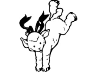 Sticker Custom Preview Image #020605 Animals Cartoons Lamb Doing Handstand