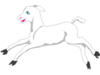 Sticker Custom Preview Image #020609 Animals Cartoons Lamb Running
