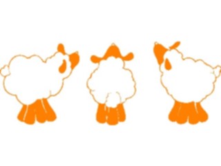 Sticker Custom Preview Image #020614 Animals Cartoons Lambs Looking Up
