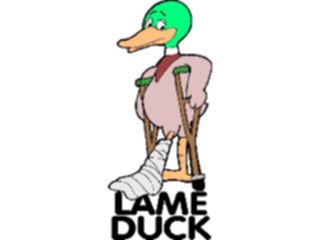 Sticker Custom Preview Image #020615 Animals Cartoons Lame Duck