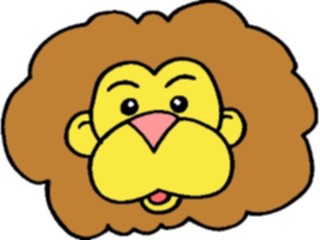 Sticker Custom Preview Image #020648 Animals Cartoons Lion Head1