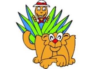 Sticker Custom Preview Image #020651 Animals Cartoons Lion Hunter