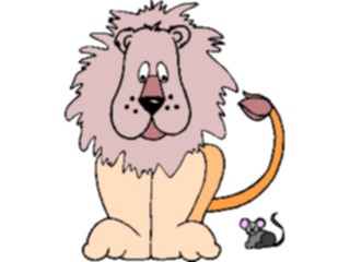 Sticker Custom Preview Image #020657 Animals Cartoons Lion Mouse