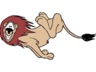 Sticker Custom Preview Image #020659 Animals Cartoons Lion Running1