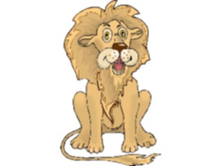 Sticker Custom Preview Image #020664 Animals Cartoons Lion Sitting2