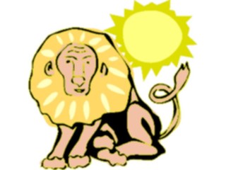 Sticker Custom Preview Image #020668 Animals Cartoons Lion Sun