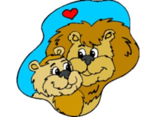Sticker Custom Preview Image #020678 Animals Cartoons Lionsin Love