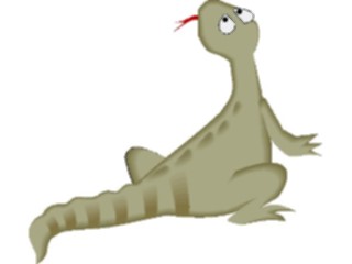 Sticker Custom Preview Image #020693 Animals Cartoons Lizard Looking Up