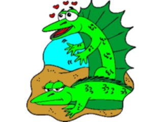 Sticker Custom Preview Image #020701 Animals Cartoons Lizardsin Love