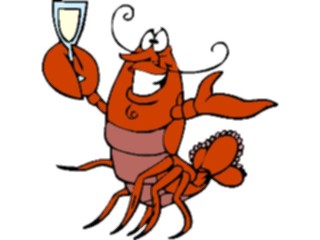 Sticker Custom Preview Image #020715 Animals Cartoons Lobster Drinking2