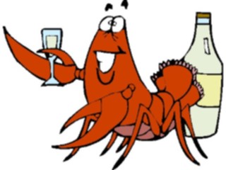 Sticker Custom Preview Image #020716 Animals Cartoons Lobster Drinking3