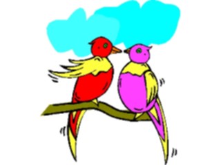 Sticker Custom Preview Image #020721 Animals Cartoons Lovebirds