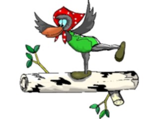 Sticker Custom Preview Image #020724 Animals Cartoons Magpie Balancing