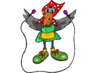 Sticker Custom Preview Image #020726 Animals Cartoons Magpie Jumping Rope
