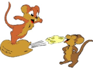 Sticker Custom Preview Image #020746 Animals Cartoons Mice Eating Cheese
