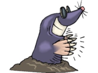 Sticker Custom Preview Image #020751 Animals Cartoons Mole Applauding