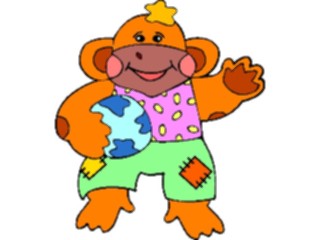 Sticker Custom Preview Image #020760 Animals Cartoons Monkey06