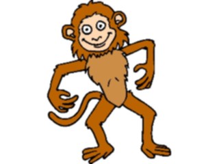 Sticker Custom Preview Image #020768 Animals Cartoons Monkey Dancing1