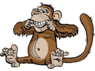 Sticker Custom Preview Image #020786 Animals Cartoons Monkey Making Face2