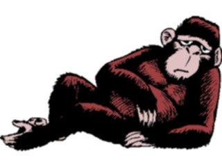 Sticker Custom Preview Image #020796 Animals Cartoons Monkey Sad