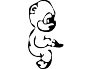 Sticker Custom Preview Image #020798 Animals Cartoons Monkey Sitting