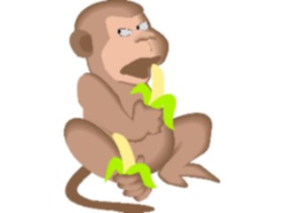 Sticker Custom Preview Image #020806 Animals Cartoons Monkeywith Bananas