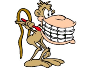 Sticker Custom Preview Image #020808 Animals Cartoons Monkeywith Braces