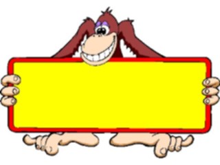 Sticker Custom Preview Image #020818 Animals Cartoons Monkeywith Sign