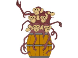 Sticker Custom Preview Image #020819 Animals Cartoons Monkeys Barrelof