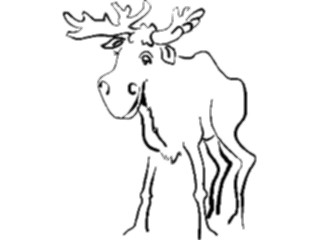 Sticker Custom Preview Image #020823 Animals Cartoons Moose1