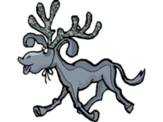 Sticker Custom Preview Image #020832 Animals Cartoons Moose Antlers Tied On