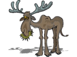 Sticker Custom Preview Image #020834 Animals Cartoons Moose Eating1