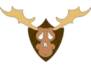 Sticker Custom Preview Image #020837 Animals Cartoons Moose Head