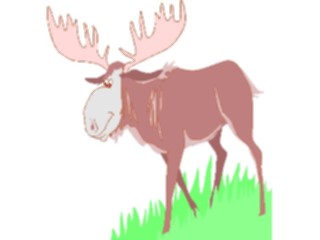 Sticker Custom Preview Image #020842 Animals Cartoons Moose Walking