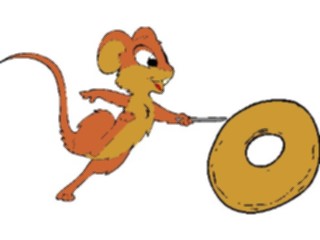 Sticker Custom Preview Image #020910 Animals Cartoons Mouse Donut