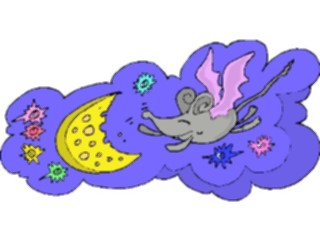 Sticker Custom Preview Image #020918 Animals Cartoons Mouse Flying