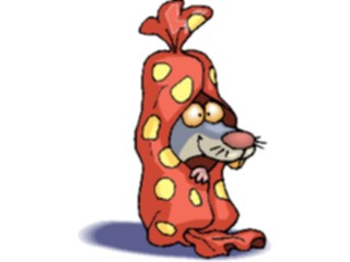 Sticker Custom Preview Image #020922 Animals Cartoons Mouse Hidingin Sack