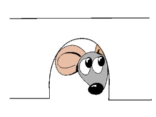 Sticker Custom Preview Image #020928 Animals Cartoons Mousein Hole1