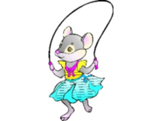 Sticker Custom Preview Image #020934 Animals Cartoons Mouse Jumping Rope