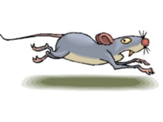 Sticker Custom Preview Image #020951 Animals Cartoons Mouse Scared