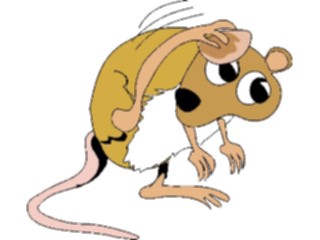 Sticker Custom Preview Image #020952 Animals Cartoons Mouse Scratching1