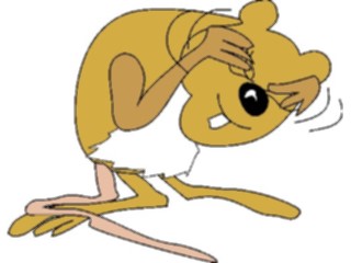 Sticker Custom Preview Image #020953 Animals Cartoons Mouse Scratching2