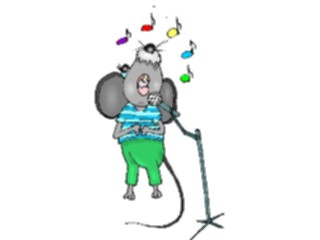 Sticker Custom Preview Image #020957 Animals Cartoons Mouse Singing2