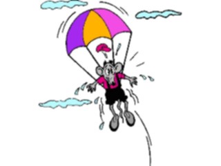 Sticker Custom Preview Image #020959 Animals Cartoons Mouse Skydiving