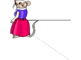 Sticker Custom Preview Image #020978 Animals Cartoons Mouse Wearing Dress1