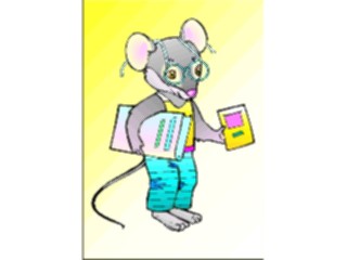 Sticker Custom Preview Image #020982 Animals Cartoons Mousewith Books