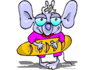 Sticker Custom Preview Image #020983 Animals Cartoons Mousewith Bread